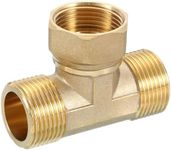 uxcell Brass Tee Swivel Pipe Fittin