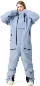 RIUIYELE Womens Mens One Pieces Ski Suits Jumpsuits Insulated Waterproof Snowsuits Winter Outdoor Snowboard Coveralls Blue M