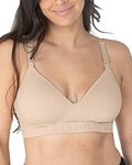 Kindred Bravely Signature Sublime Contour Maternity & Nursing Bra | Everyday Nursing T-Shirt Bra (Beige, Large)