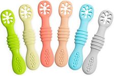 Baby Spoon,Baby Learning Spoon Set,100% Extra Soft Silicone BPA Free,Feeding Spoon and Teething Aid for BabySilicone Spoon for Baby and Toddler Infant Children 4 Months +(6-Pack)