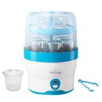 Safe-O-Kid® 6 Bottles Advanced Sterilizer with 1 Year Manufacturer Warranty, Large Capacity, Steam Sterilizer for Feeding Bottles, Assessories, Breast Pumps, Teats, BPA free products, Auto Shut with Advanced Uniform Heat Distribution technology to eliminate 99.9999 (maximum possible) Germs (Bacteria,Viruses etc) - Blue