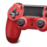 ARCELI Wireless Controller, Upgraded Controller Wireless for PS-4/Slim/PC, Bluetooth Gamepad Joystick with Dual Vibration/Touch Panel/ 3.5mm Audio Jack (Red)