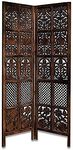 New Mughal Handicrafts Wooden Partition Screen || Room Divider || Brown (2 Panel)