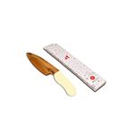 HOUSE OF ZIZI Kids Mango Wood Montessori Large Knife | Safe Cooking, Cuts Soft Vegetable & Fruits Knife | Cutting & Chopping Knife | Non-Stick Coating, Soft Touch Handles |Eco-Friendly Safe (Purple)