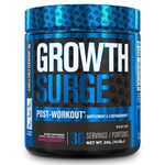 Growth Surge Post Workout Recovery Drink with Creatine Monohydrate Powder, Betaine, L-Carnitine L-Tartrate - Daily Muscle Building & Recovery Supplement - 30 Servings, Swoleberry