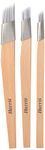 Harris Seriously Good Fitch Paint Brushes Pack Of 3 Cutting In & Control Hobby & Craft 0.5", 0.75", 1, Brown