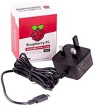 Raspberry Pi 4 USB-C Power Supply UK Plug (Black)