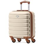 Flight Knight Lightweight 4 Wheel ABS Hard Case Suitcases Cabin Carry On Hand Luggage Approved for Over 100 Airlines Including British Airways, Ryanair & easyJet Approved Free Carry On 45x36x20cm