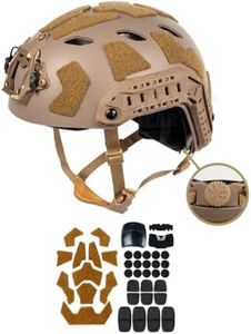 FMATAL GEAR FMA SF Right Angle Vent Hole Fast Helmet ABS for Airsoft Helmets Tactical Helmet Paintball Outdoor Sports Hunting Shooting (Sand, Medium)