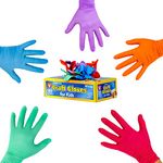 Hygloss Products 98100 Craft Gloves for Kids - Nitrile Latex-Free Protect Your Hands-Multiple Uses-Disposable-5 Assorted Colors-100 Pack