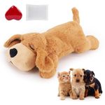 IFOYO Puppy Heartbeat Stuffed Toy, Puppy Calming Create Training Sleep Aid Behavioral Aid Dog Toys Pet Anxiety Relief and Calming Aid (Light Brown)