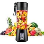 Portable Blender, Personal Blender [Upgraded Version], Travel Blender Maker 380ML USB Rechargeable Juicer Mixer Blender With 6 Stainless Steel Blades, Multi-Function Juice For Office,Sports,Travel