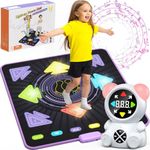 HAPHOM Dance Mat for Kids, Rechargeable Dance Mats for Girls and Boys, Light-up Dancing pad Game with Wireless Bluetooth, Christmas Birthday Gifts Ideas for 3 4 5 6 7 8 9 10 11 12 Year Old Kids