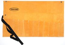 Toolzone TB031 12 Pocket Leather Tool/Chisel Roll,Gold