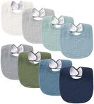 Konssy Muslin Baby Bibs 8 Pack Baby