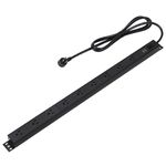 Amazon Basics Surge Protector Power Strip, 9 Outlet, Heavy Duty, Metal, 600 Joules, 1.8 m Extension Cord, Mountable, Rectangle, Black