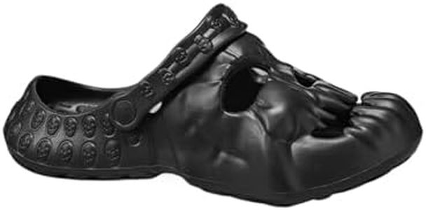 HANABIRA Unisex Comfortable Lightweight Clogs Skull Slippers Goth Sandals for Men and Women Slip-on Yard Garden Shoes Skull Slides Mules Summer Beach Sandals Black