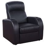 Coaster Home Furnishings 600001 Transitional Recliner, Black