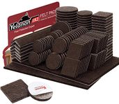 Yelanon Felt Furniture Pads -182 Pcs Furniture Pads Self Adhesive, Felt Chair Pads, Anti Scratch Floor Protectors for Furniture Feet Chair Legs, Furniture Felt Pads for Hardwoods Floors, Brown