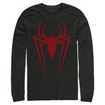 Marvel Big & Tall Men's Classic Spider Tops Long Sleeve Tee Shirt, Black, X-Large Tall