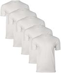 True Classic 5 Pack, White, Men's Short Sleeve Crew Neck T-Shirt, 2X-Large