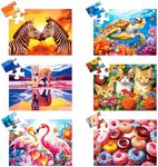 6 Packs 16 Piece Large Piece Jigsaw