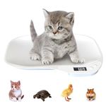 Pet Scales for Small Animals,15KG Puppy Scales,Digital LCD Cat Scale,Mini Dog Weighing with 4 Weighing Modes(kg/oz/lb/ml) for Small Cat,Dog,Hamster,Food,Kitchen (36x26 cm)