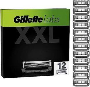 Gillette Labs XXL LAMETTE DA BARBA per RASOIO UOMO, 12 RICAMBI da 5 Lame, Comfort e profondità, Compatibile con i Rasoi Gillette Labs