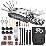 Nabance Bike Tool Kit Repair Kit Bicycle Multi Tool Tire Puncture Kits Patch Levers Tyre Spoons 16 in 1 Multifunction Tool Set with Bag for Mountain Bike Road Bikes