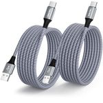 TOSUPERS USB C Cable 8ft, 2-Pack, Long USB A to USB C Cable 3A Fast Charging, USB Type C Charger Cord Braided for iPhone 15 Pro Max/Plus, for Samsung Galaxy S22 S21 S20 S10 A54 Note 20, Pixel