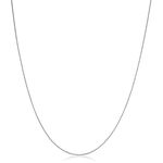 Kooljewelry 14k White Gold Diamond-cut Cable Chain Necklace (0.6 mm, 16 inch)