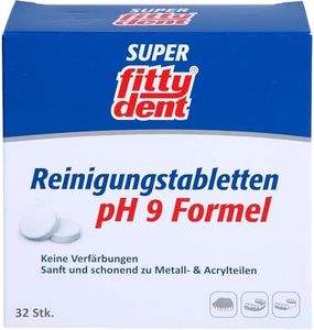 fittydent® Super Reinigungstabletten | 32 Stück | Entfernt fast unsichtbare Rückstände kraftvoll & schonend | Optimal für Voll- und Teilprothesen & Zahnspangen | Frische und Sauberkeit im Mund