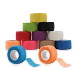 20 Pack Self-Adhesive Adhesive Wrap Bandages,All Sports Sports Tape,Elastic Self-Adhesive Tape,Breathable Wrap Tape,First Aid Stretch,Colorful Finger Bandage Wrap,Cover All Tapes (10 Colors)