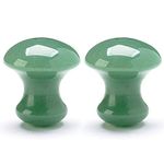 gemshan Mushroom Massage Tool, Natural Aventurine Jade Massage Stone for Relaxing Massage House SPA Heat The Cold