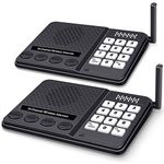 [New Version] Wireless Intercom System for Home - Long Range 1 Mile Home Intercom System with Radio Sound 10 Channel 3 Digital Code - Room to Room Intercoms Wireless for Business Office House (2 Pack)