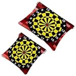 2 PCS Target Yellow Black Circle Pocket Cosmetic Bag, Self-Closing Shrapnel Makeup Pouch, Portable No Zipper Mini Travel Make Up Bag for Headphones Coin Lipstick Cosmetics Earphones Jewelry Organizer