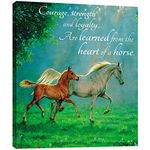 Tree-Free Greetings EcoArt Home Decor Wall Plaque, 11.25 x 11.25 Inches, Courage, Strength, Loyalty Themed Art (85858)