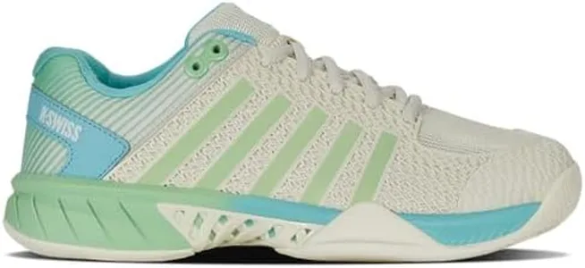 K-Swiss Women's Express Light Pickleball Shoe, Egret/Patina Green, 9.5 W