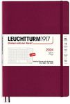 2024 Monthly Planner & Notebook Composition (B5) 16 Months Softcover Red Port English