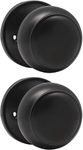 KNOBWELL (2 Pack) Matte Black Closet Door Knobs, Individual Dummy Door Knob Single Side,Interior Door Knobs, Easy Installation