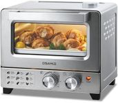 OSAMKO 6-in-1 Air Fryer Toaster Oven Combo, 12.7 QT Stainless Steel Air Fryer with Steam Infusion, Mild Steaming Convection Toaster Oven with Fast Preheat, Air Fry, Grill, Bake, Broil, Heat
