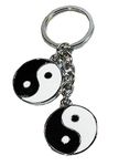 Metal Yin and Yang Keychain (9cm x 2cm)