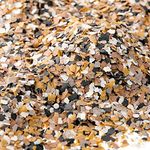 350 G/ 0.77 lb Decorative Color Chips Epoxy Flakes 3-5 mm Blend Concrete Floor Coatings Decorative Paint Flakes for Garage Floor Paint Interior Exterior Wall (Dark Brown, Light Brown, White, Black)