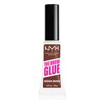 NYX PROFESSIONAL MAKEUP The Brow Glue, Extreme Hold Tinted Eyebrow Gel - Medium Brown Warm Brown 5 millilitre 1 count