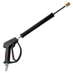 MTM Hydro Spray Gun Assembly Kit 4000 PSI 7 GPM Pressure Washer Gun with Inlet Plug and 18" Molded Chrome Plated Lance Wand with Quick Connect Coupler