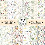 24 Sheets Wildflower Pattern Scrapb