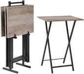 HOOBRO Folding TV Tray Tables, Set 