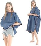 Quick Dry Surf Poncho Changing Towel Robe Hoodie for Adults Men Women,Microfiber Beach Wetsuit Tops Surfing Swimming Bathing Parka -One Size Fits All Dark Blue