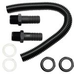 Water Butt Connector Pipe Link Kit,Butt Connector Pipe Link Kit Rain Barrel Linking Kit Two Tank Fittings Male Thread (One Tube)