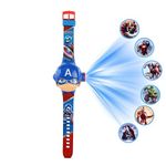 KITTER Captain Super Hero Character Wrist Watch for Boys, Superhero Digital Watch for Kids Boys with Projector Light, Super Hero Toys